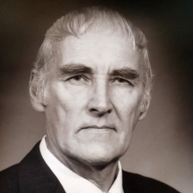 Sivert Grundström, ordförande i Hävla kommunfullmäktige 1967-1970.Originalporträttet hänger i sessionssalen i Finspångs kommunhus.